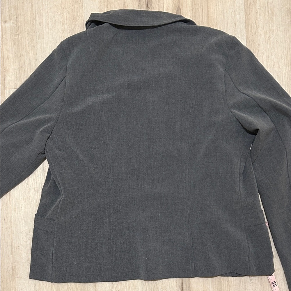 Retro Early 00s Star City Charcoal Blazer with Soft Pink Lining Size Medium - Picture 7 of 7